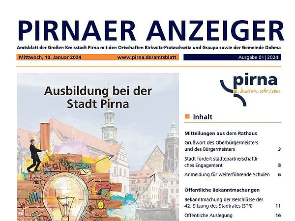 Titelblatt Anzeiger Pirna 01/2024