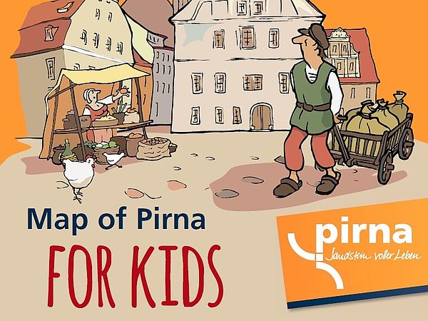 Pirnaer Kinderstadtplan auf Englisch