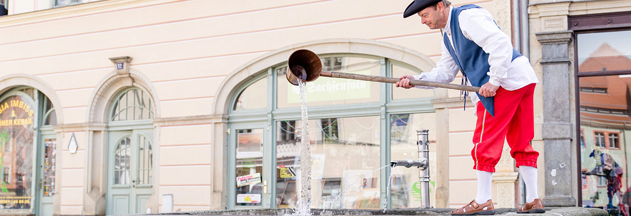 Der Wasserschöpfer in Aktion