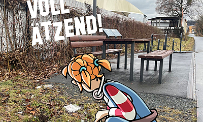 Pine ärgert sich über liegen gelassenen Müll