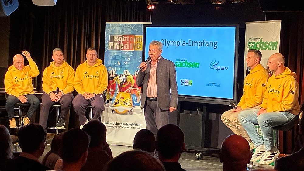 Begrüßung Francesco Friedrich durch OB Tim Lochner