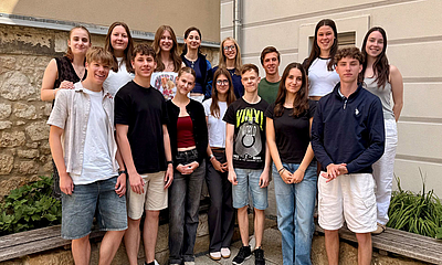 Schüler der Herder-Gymnasiums Schüler, die die englische Tonspur erarbeitet und aufgenommen haben