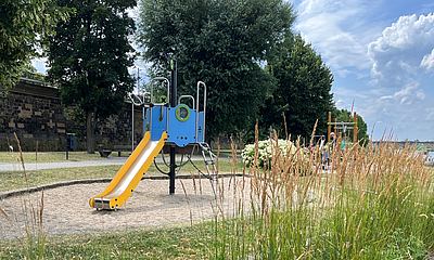 Spielplatz Steinladeplatz am Elbufer in Pirna