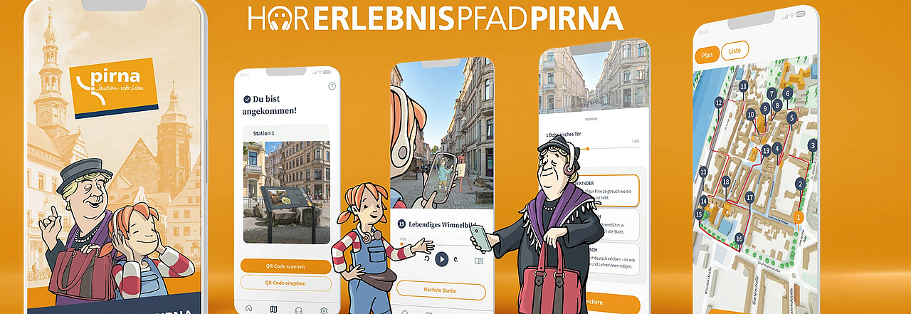Startseite der Hörerlebnispfad-App