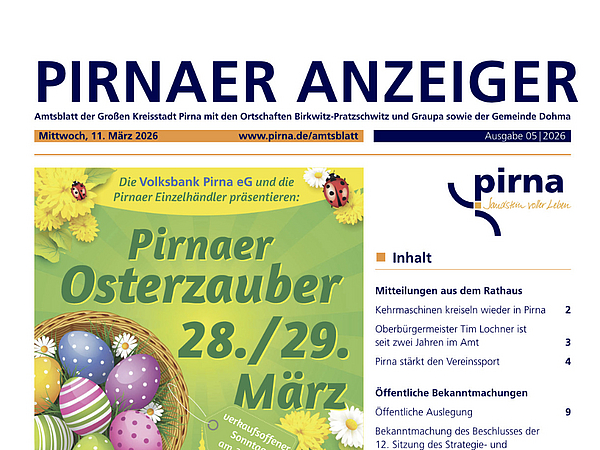 Pirnaer Anzeiger 05/26 vom 11. März 2026