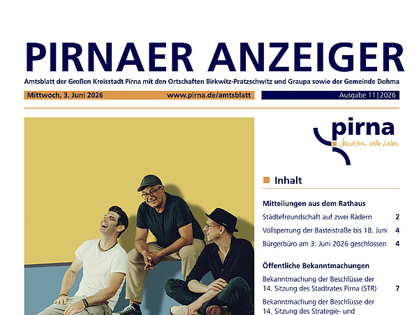 Titelblatt Pirnaer Anzeiger 01/26