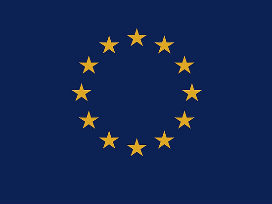 Europaflagge in Pirna-Farben