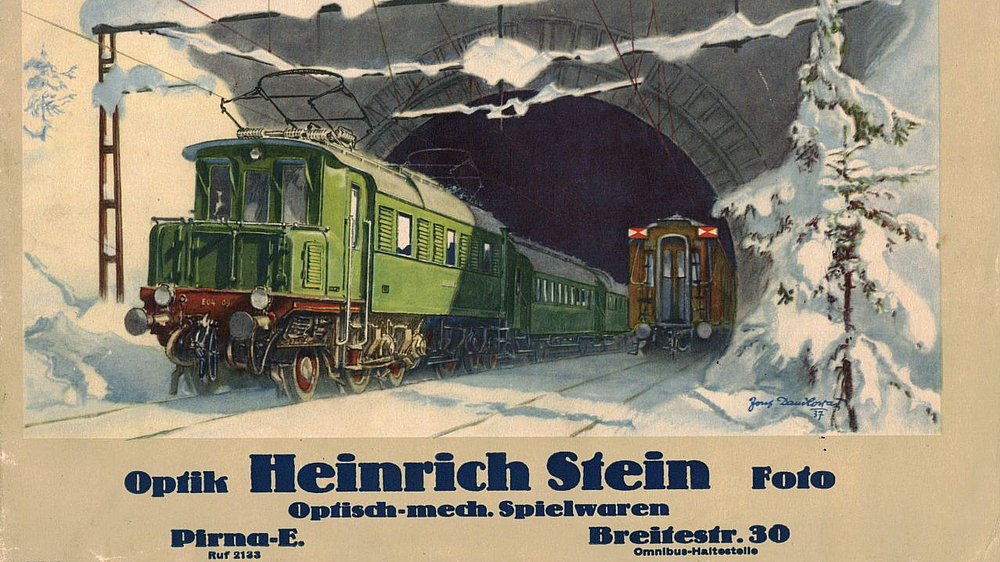 Werbebild, da früher auch mechanisches Spielzeug verkauft wurde