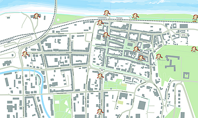 Übersichtskarte aller Pirnaer Knirpse Stand 01.04.2026 Alle Bronze-Pinen bis 01.04.2026