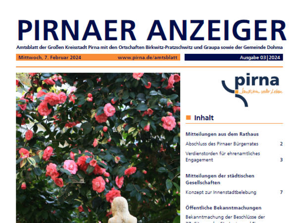 Titelblatt Anzeiger Pirna 03/2024
