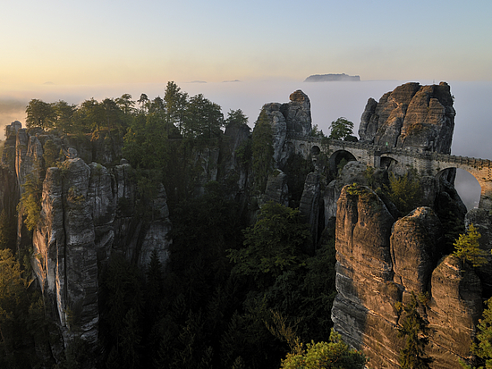 Die Basteibrücke in der Sächsischen Schweiz