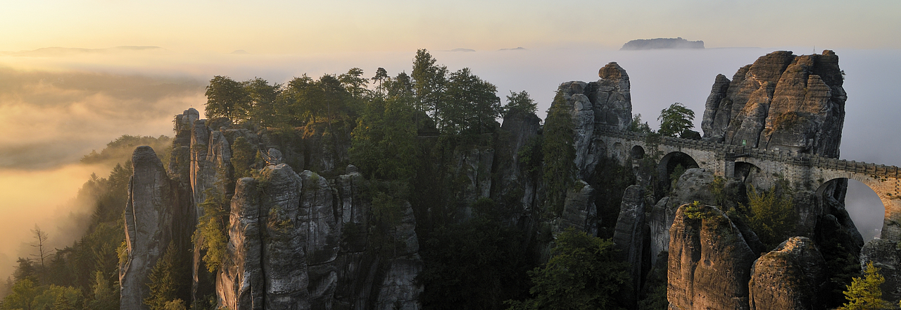 Die Basteibrücke in der Sächsischen Schweiz