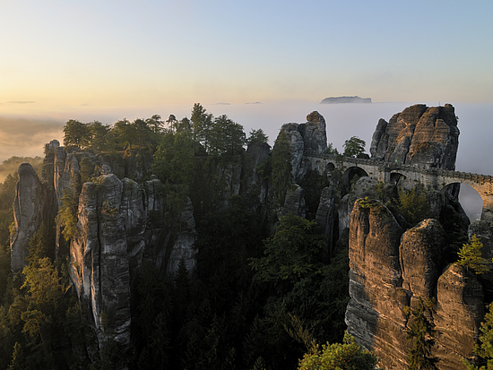 Die Basteibrücke in der Sächsischen Schweiz