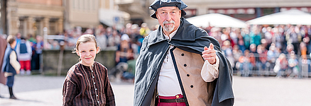 Leihendarsteller beim Canalettobild