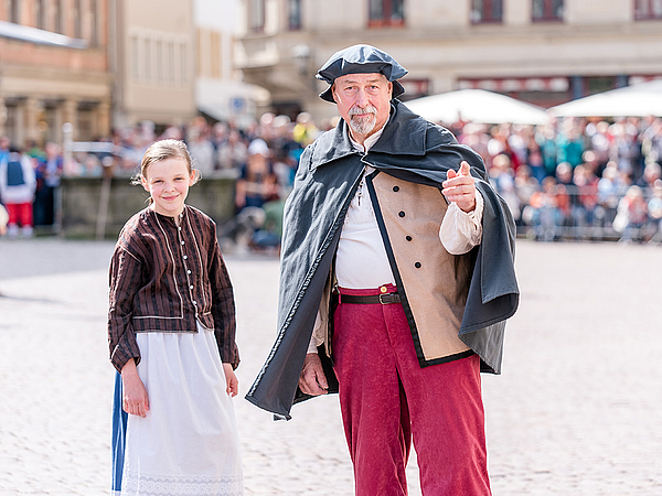 Das Lebendige Canalettobild Leihendarsteller beim Canalettobild