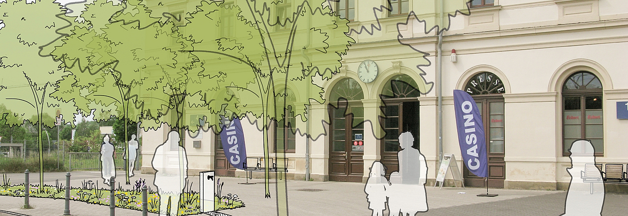 Idee zur Begrünung des Bahnhofes in Pirna 