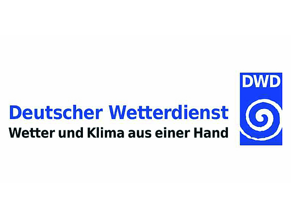 Logo Deutscher Wetterdienst Logo des Deutschen Wetterdienstes in blau