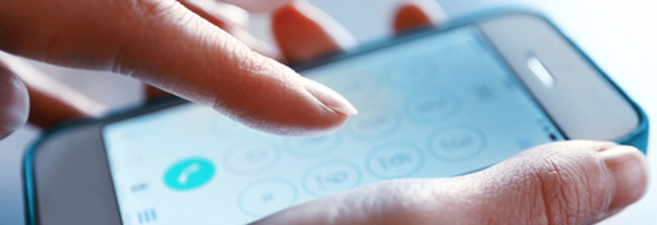Ziffernblock beim Smartphone