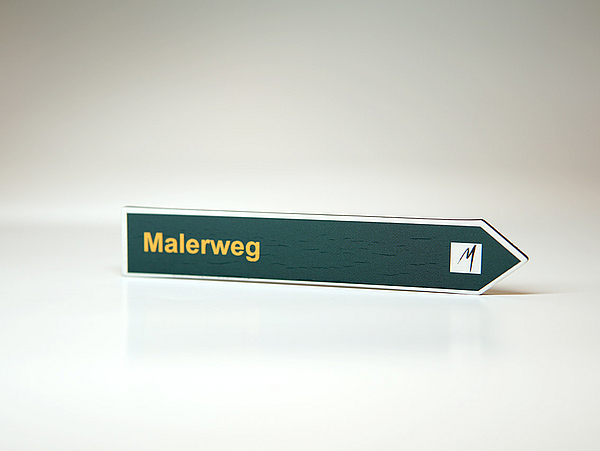 Malerwegschild-Magnet