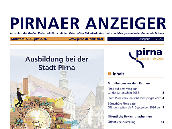 Pirnaer Anzeiger 15/26 vom 5. August 2026