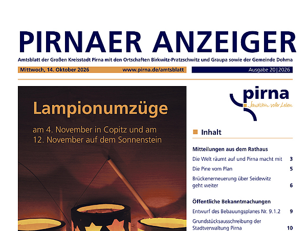 Pirnaer Amtsblatt Ausgabe 20