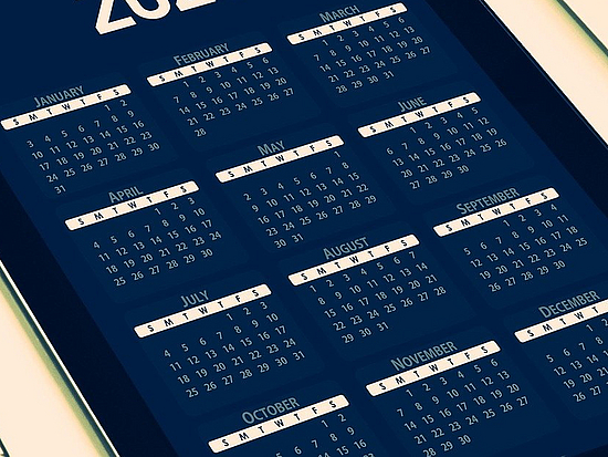 Kalenderansicht auf einem IPad