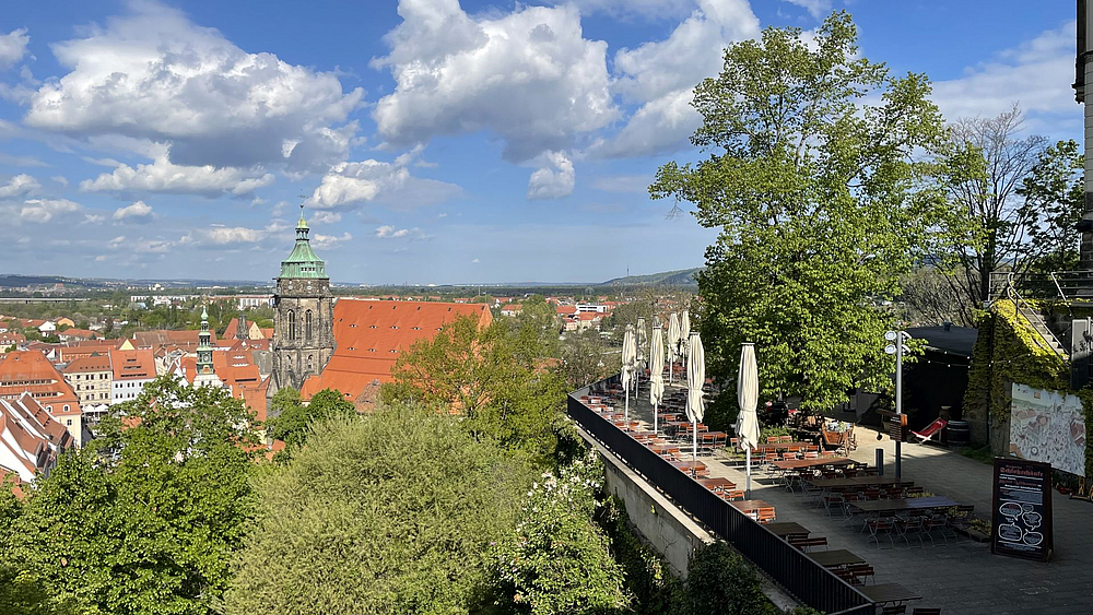 Gastronomie mit Aussicht auf Pirna in der Schlossschänke am Schloss in Pirna-Sonnenstein 
