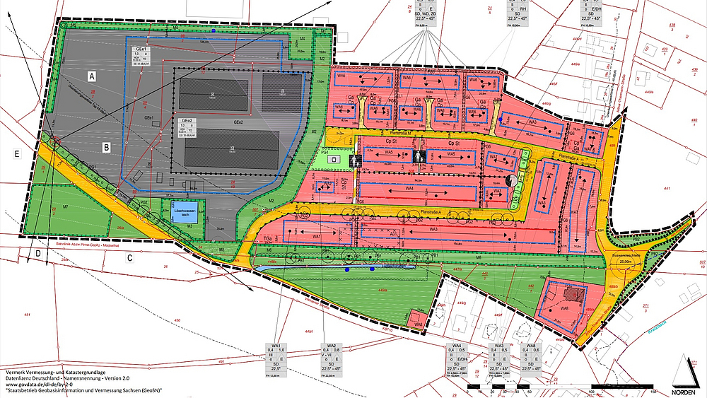 Planzeichnung Bebauungsplan Nr. 90