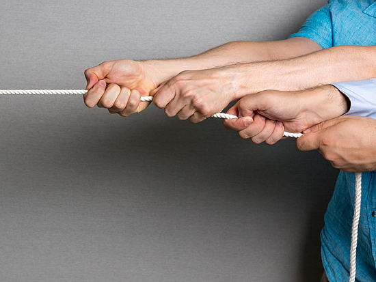 Hände ziehen an einem Seil als Sinnbild für sonstige Vereine in Pirna