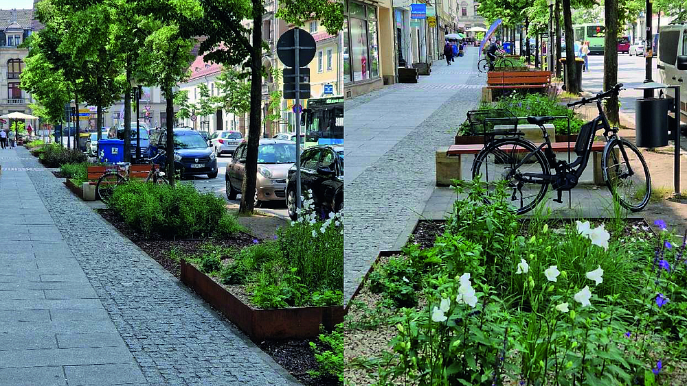 Breite Straße NACH Projektumsetzung Umsetzung der Stadtgärten auf der oberen Breiten Straße