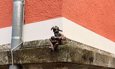 Pirnaer Knirps der Pestalozzi-Oberschule an Hausecke