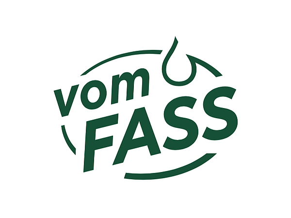Logo vomFass Schriftlogo des Geschäfts vomFass Pirna