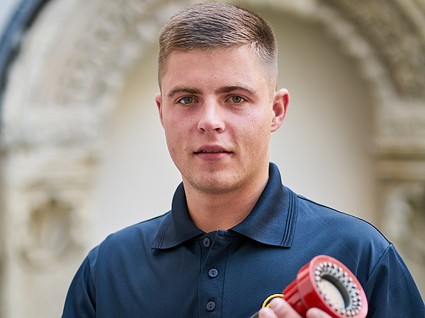 Auszubildender Berufsfeuerwehrmann der Stadtverwaltung Pirna