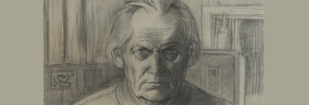 Erich Gerlach, Selbstbildnis, 1980, Grafit
