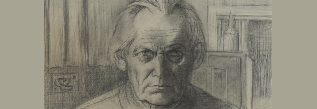 Erich Gerlach, Selbstbildnis, 1980, Grafit