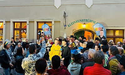 Begrüßung Francesco Friedrich am Q24 in Pirna