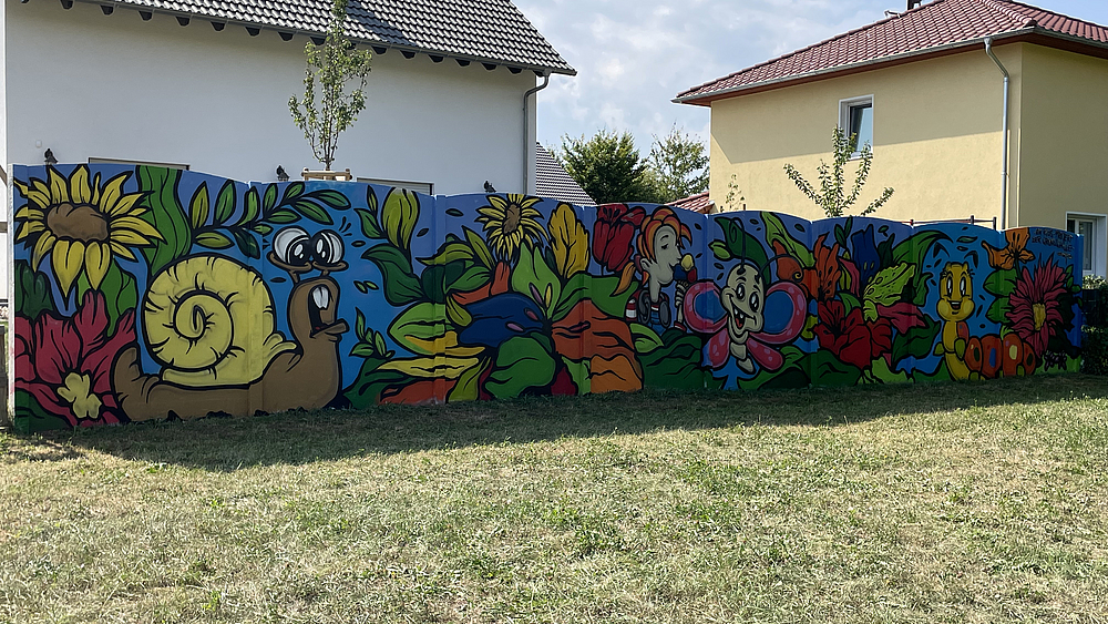Spielpark ohne Grenzen Grafitti mit Pine auf dem Sonnstein