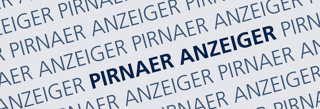Grafik zu den Worten "Pirnaer Anzeiger"