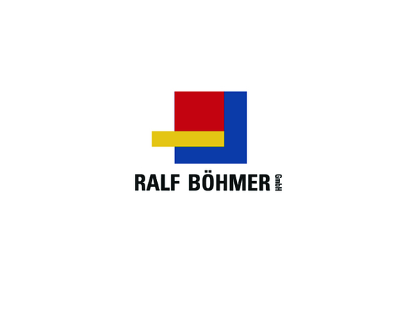 rot-gelb-blaues Logo der Baufirma Ralf Böhmer