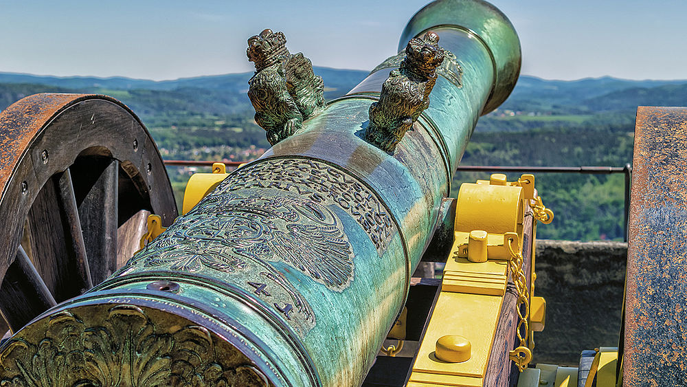 Kanone auf der Festung Königstein