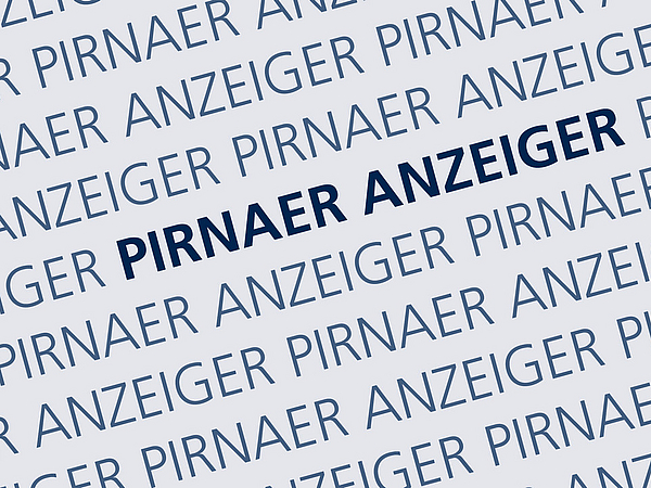 Grafik zu den Worten "Pirnaer Anzeiger"