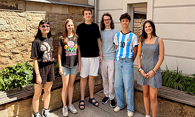 Schüler des Schiller-Gymnasiums Schüler, die die tschechische Tonspur erarbeitet und aufgenommen haben