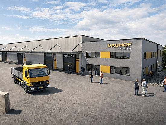 Bauhof Pirna Neubau Visualisierung des geplanten Neubau Bauhof