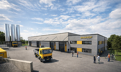 Visualisierung des geplanten Neubau Bauhof