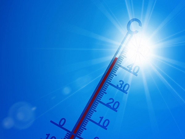 Thermometer in der Sonne