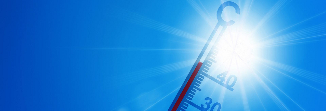 Thermometer in der Sonne