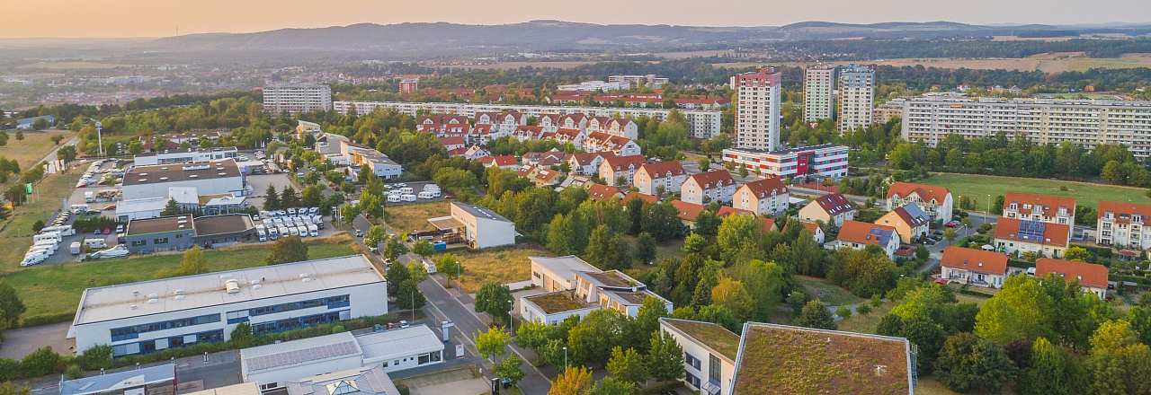 Luftbildaufnahme vom Stadtteil Sonnenstein