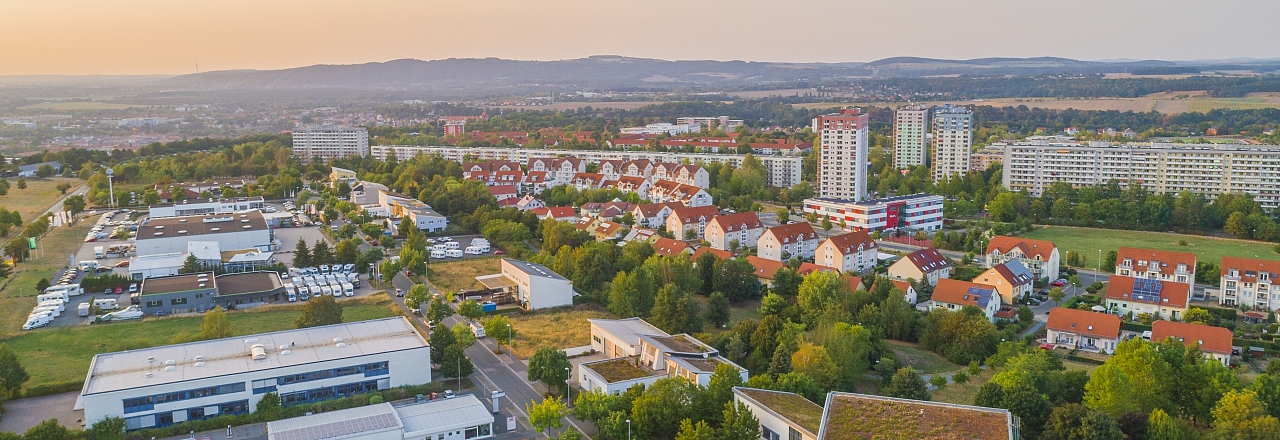 Luftbildaufnahme vom Stadtteil Sonnenstein