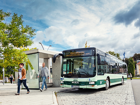 Öffentliche Verkehrsmittel Bus am ZOB Pirna