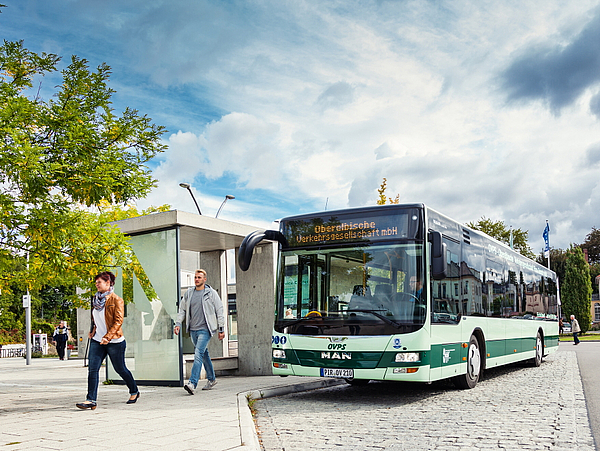 Öffentliche Verkehrsmittel Bus am ZOB Pirna